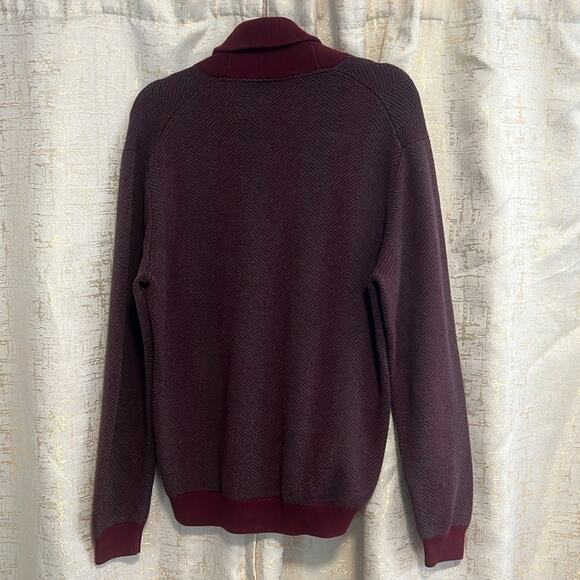 Jos A Bank Red Executive Collection Shawl Collar Men's Sweater Size Large Casual - Picture 2 of 6
